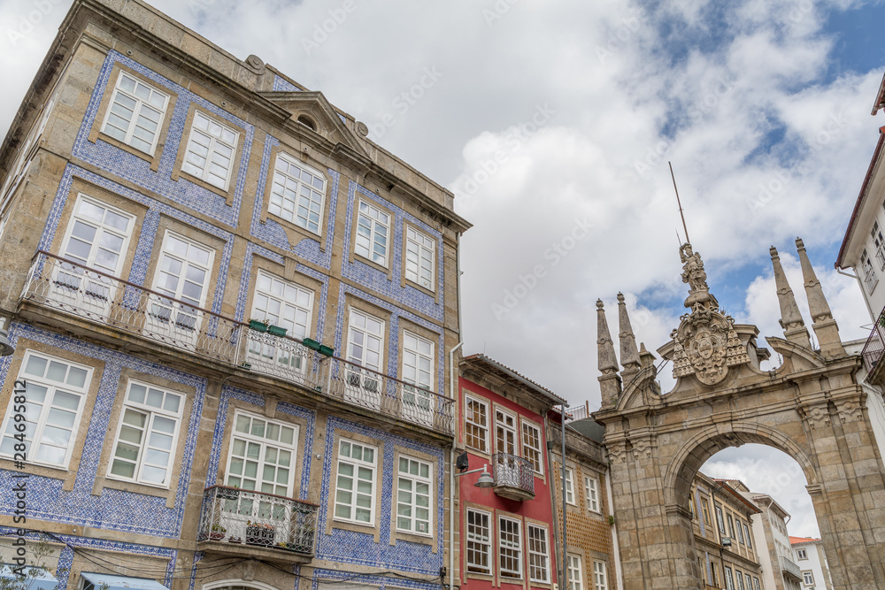 Façades colorées à Braga, Portugal