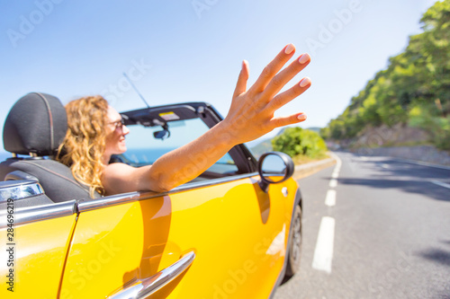 Fototapeta Naklejka Na Ścianę i Meble -  woman in car
