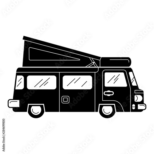 Van motorhome icon. Simple illustration of van motorhome vector icon for web design isolated on white background