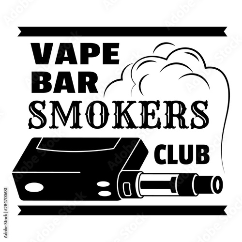 Smokers vape club logo. Simple illustration of smokers vape club vector logo for web design isolated on white background