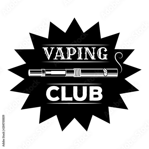 Vaping club logo. Simple illustration of vaping club vector logo for web design isolated on white background