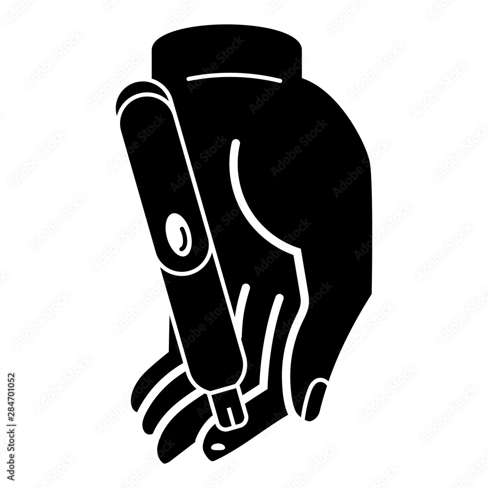 Finger glucose meter icon. Simple illustration of finger glucose meter vector icon for web design isolated on white background Finger glucose meter icon. Simple illustration of finger glucose meter vector icon for web design isolated on white background