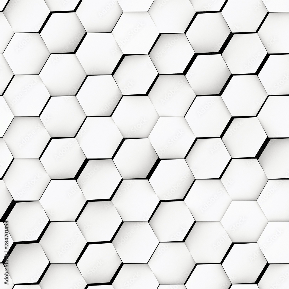 Fototapeta premium Illustration of 3d parametric patterns