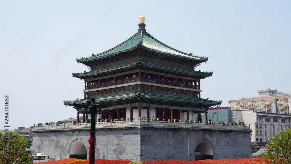 Fototapeta premium 西安城壁の風景