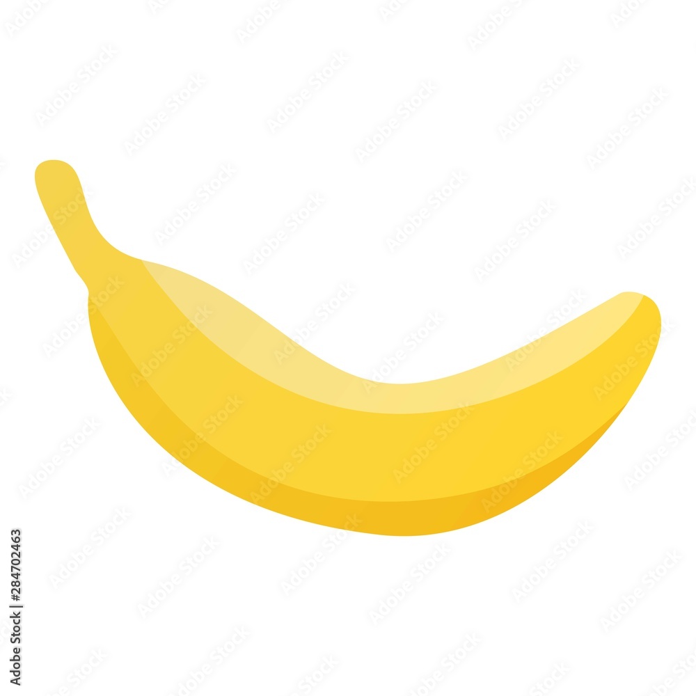 Yellow banana icon. Isometric of yellow banana vector icon for web design isolated on white background