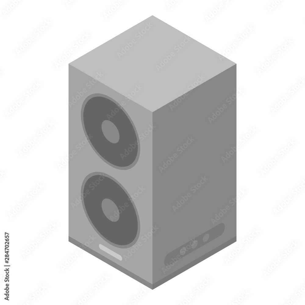 Sound speaker icon. Isometric of sound speaker vector icon for web design isolated on white background Sound speaker icon. Isometric of sound speaker vector icon for web design isolated on white background