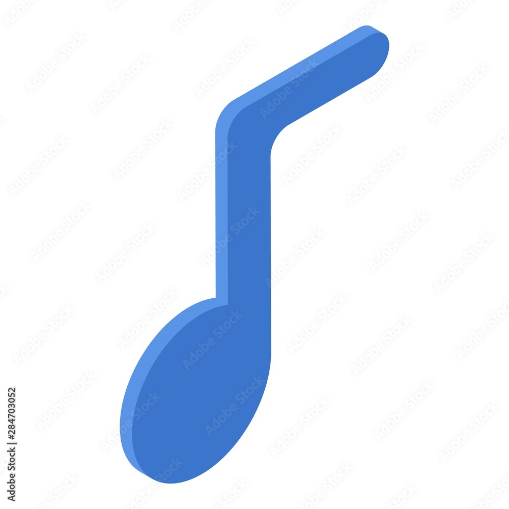 Musical note icon. Isometric of musical note vector icon for web design isolated on white background Musical note icon. Isometric of musical note vector icon for web design isolated on white background