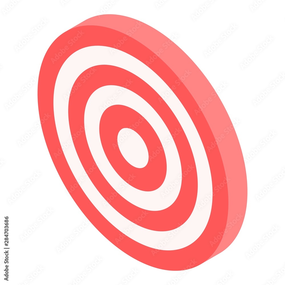 Arch target icon. Isometric of arch target vector icon for web design isolated on white background Arch target icon. Isometric of arch target vector icon for web design isolated on white background