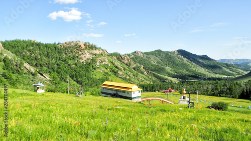 Aryapala Buddhist Temple at the Gorkhi Terelj - Mongolia photo