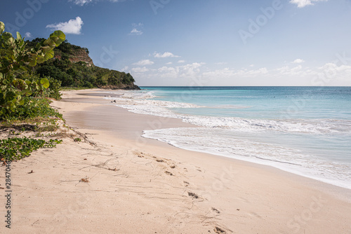 Deserted shore, Fryes Beach, Antigua, Caribbean