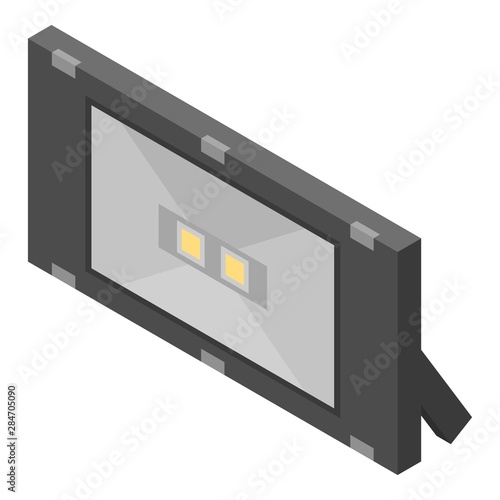 Led spotlight icon. Isometric of led spotlight vector icon for web design isolated on white background