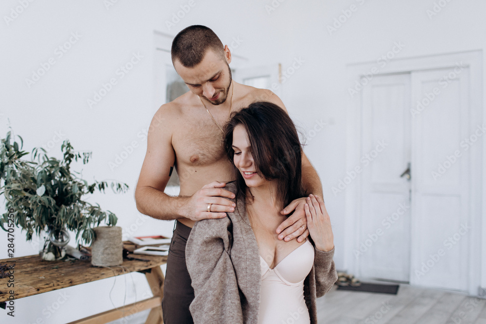 Young parents expecting a baby. Healthy family. Young parents expecting a baby. Healthy family.