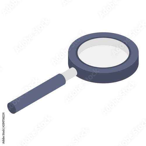Magnify glass icon. Isometric of magnify glass vector icon for web design isolated on white background