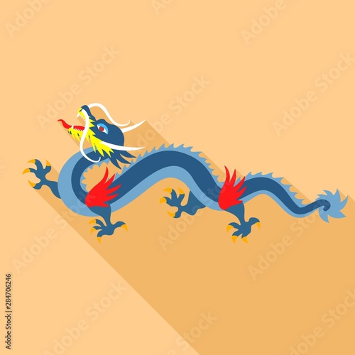 Vietnam dragon icon. Flat illustration of Vietnam dragon vector icon for web design