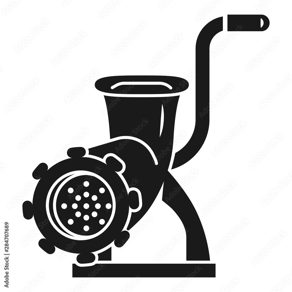 Kitchen meat grinder icon. Simple illustration of kitchen meat grinder ...
