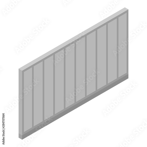Metal fence icon. Isometric of metal fence vector icon for web design isolated on white background