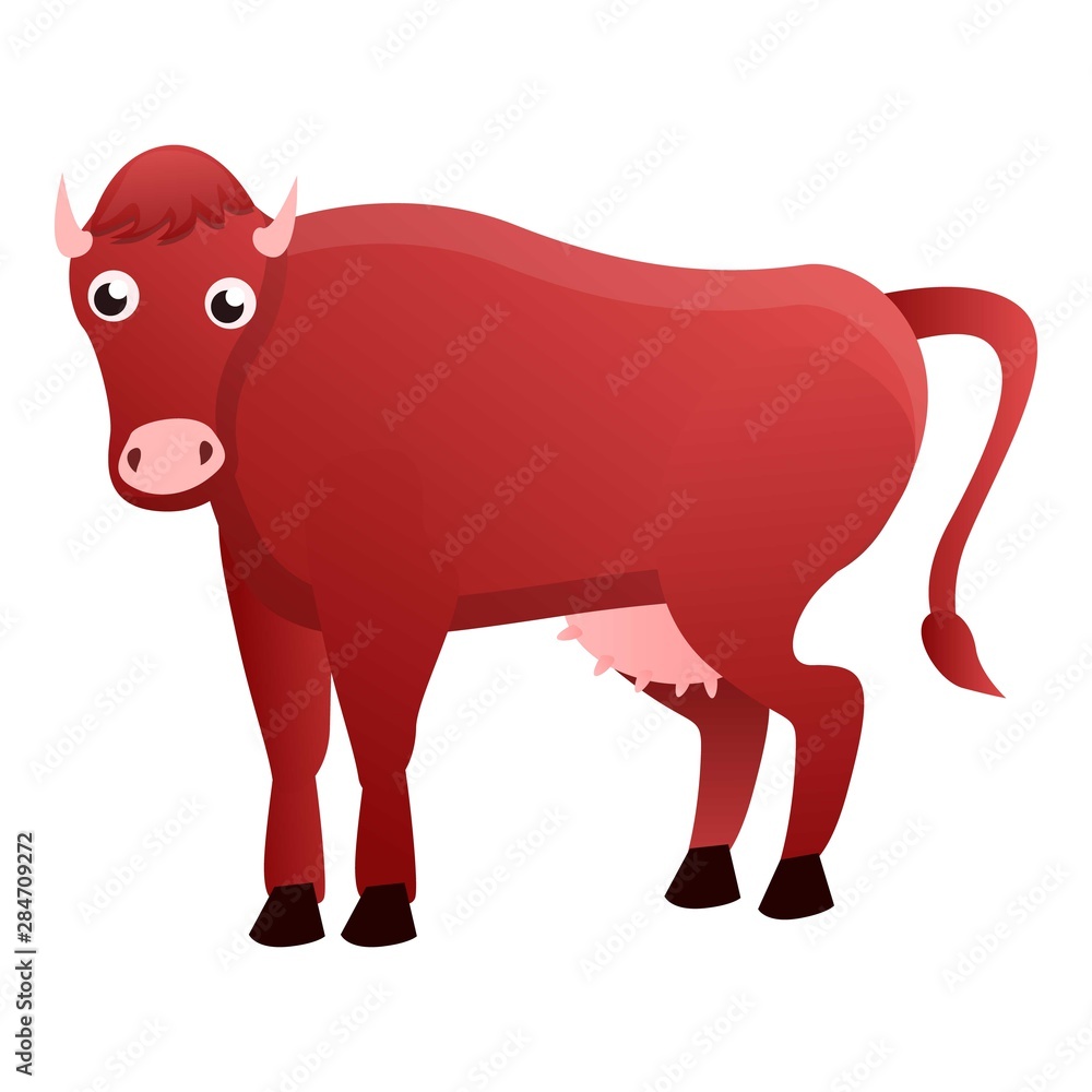 Fototapeta premium Milk cow icon. Cartoon of milk cow vector icon for web design isolated on white background