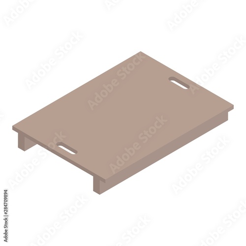 Plastic pallet icon. Isometric of plastic pallet vector icon for web design isolated on white background