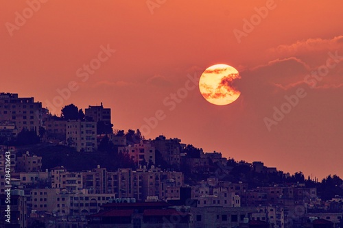 Amman and Aqaba sunset from Jordan, Amman, Aqaba, Jordan, Zaraqa photo