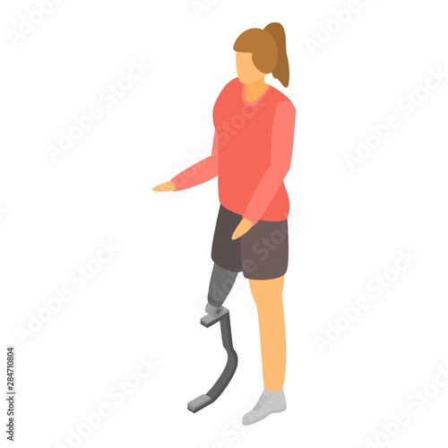 Artificial leg limbs icon. Isometric of artificial leg limbs vector icon for web design isolated on white background