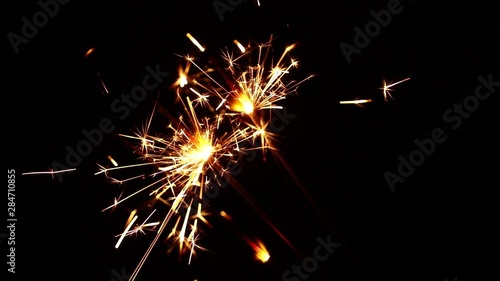 Wallpaper Mural Close up several firework sparklers over black Torontodigital.ca