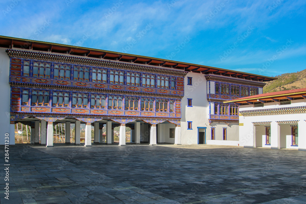 Courtyard of National Textile Museum in Thimphu, Bhutan