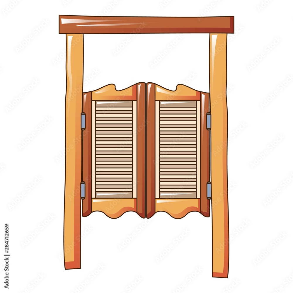 Saloon Doors Icon Cartoon Of Saloon Doors Vector Icon For Web Design