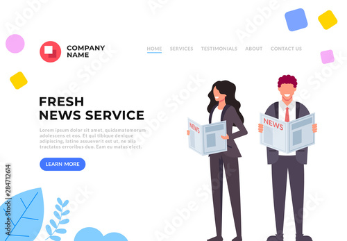Breaking daily news service flat graphic design banner poster vector concept illustration