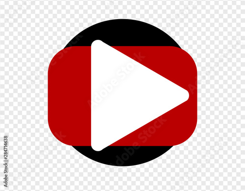 Free Download Play Video icon. Flat style. Movie. Vector illustration - GFXLoad
