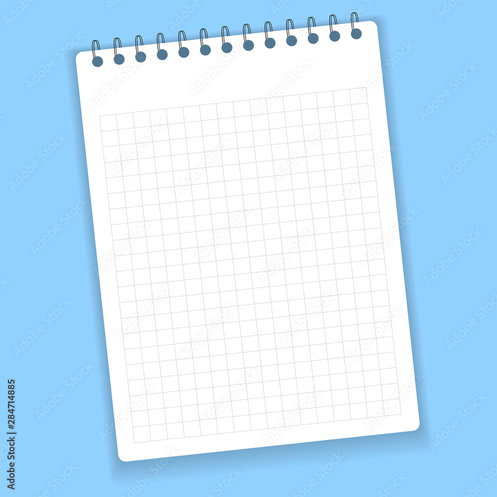 Realistic notebook or notepad with binder. Memo note pad or diary paper page templates. Vector illustration Realistic notebook or notepad with binder. Memo note pad or diary paper page templates. Vector illustration
