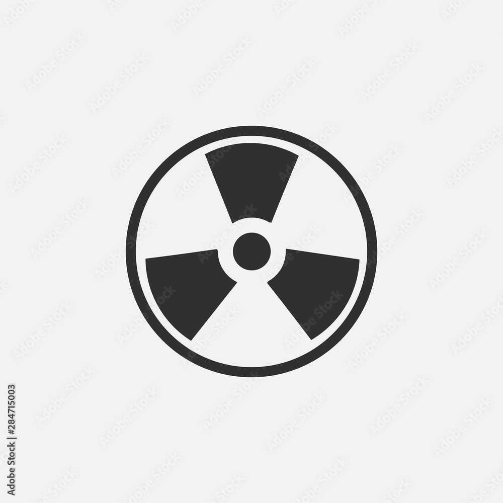 Radioactive vector icon isolated on white background. Vector illustration. Radioactive vector icon isolated on white background. Vector illustration.