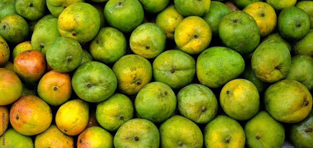 Group of Tasty Fresh Green and Yellow Mangoes Group of Tasty Fresh Green and Yellow Mangoes