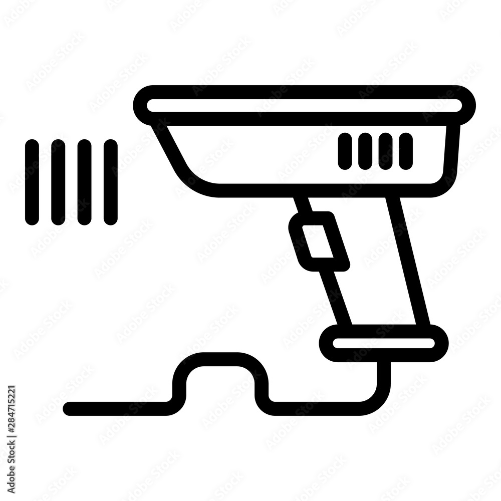 Mobile barcode scanner icon. Outline mobile barcode scanner vector icon for web design isolated on white background Mobile barcode scanner icon. Outline mobile barcode scanner vector icon for web design isolated on white background
