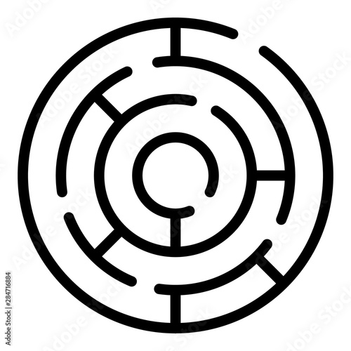 Quest labyrint icon. Outline quest labyrint vector icon for web design isolated on white background