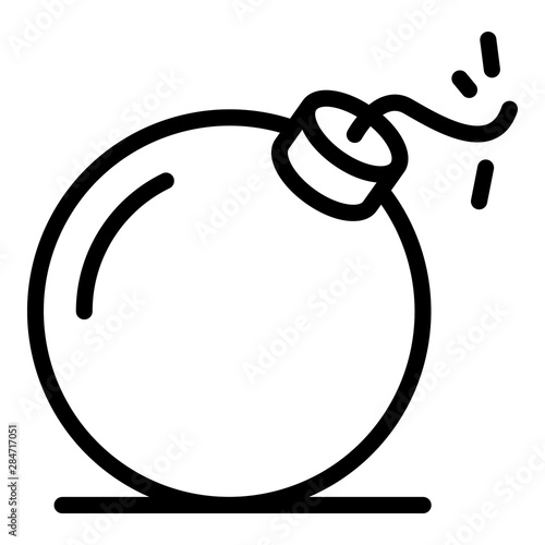 Quest bomb icon. Outline quest bomb vector icon for web design isolated on white background