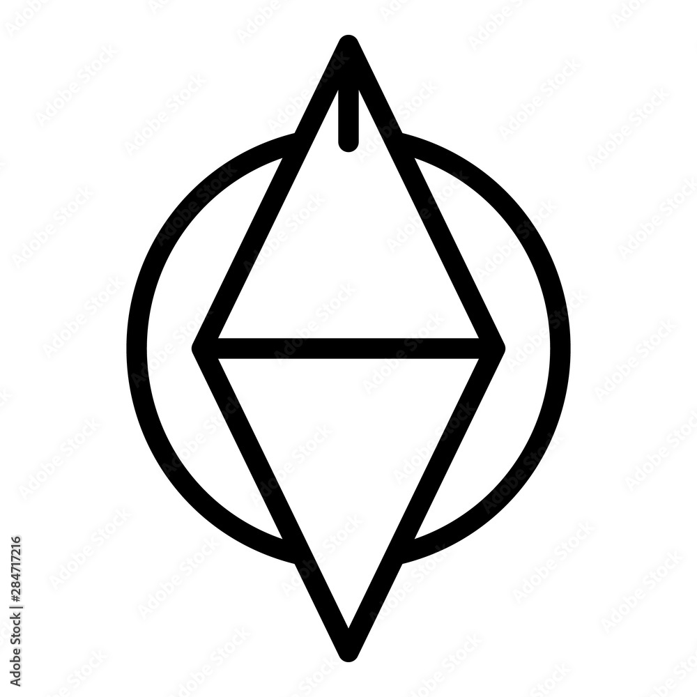 Quest compass icon. Outline quest compass vector icon for web design isolated on white background Quest compass icon. Outline quest compass vector icon for web design isolated on white background