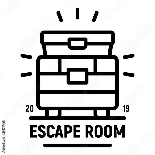 Escape room icon. Outline escape room vector icon for web design isolated on white background