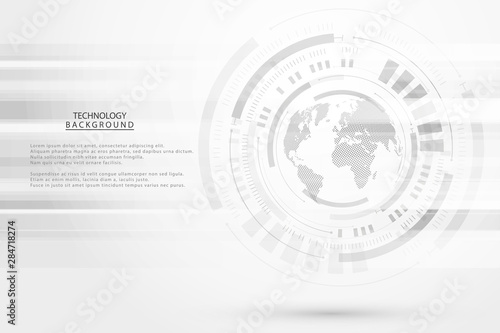 Abstract technology background Hi-tech communication concept futuristic digital innovation background for global web, connection, science. Vector illustration