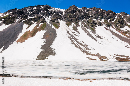 Flüela, Flüelapass, Susch, Passstrasse, Passhöhe, Schottensee, Bergstrasse, Flüelatal, Wanderweg, Alpen, Graubünden, Sommer, Schweiz photo