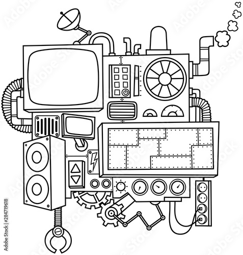 Machine Line Art