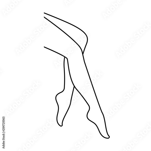 Stockings, tights, socks icon, vector illustration. Shop label, logotype design. Female accessories, leg wear.