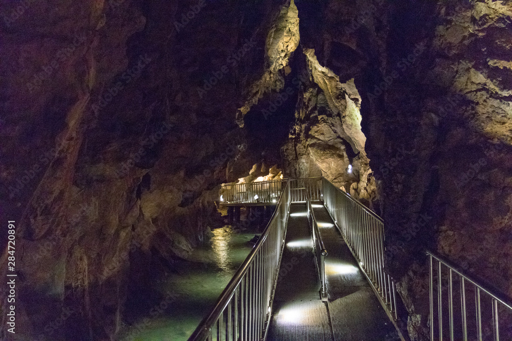 Inside panorama of Danyang Ondal Cave. Danyang, North Chungcheong Province, South Korea, Asia. Inside panorama of Danyang Ondal Cave. Danyang, North Chungcheong Province, South Korea, Asia.