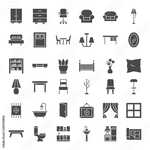 Furniture Solid Web Icons
