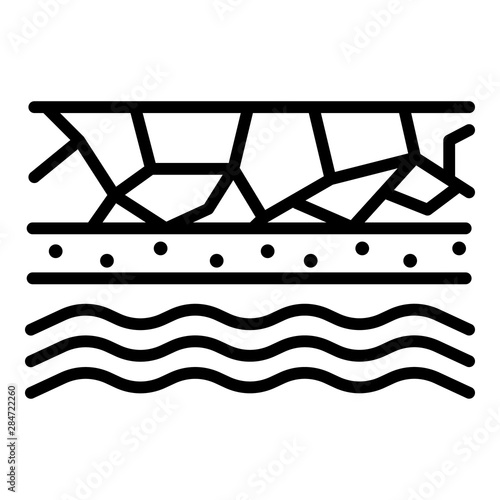 Underground water icon. Outline underground water vector icon for web design isolated on white background