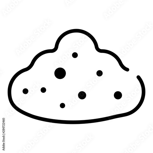 Humus icon. Outline humus vector icon for web design isolated on white background