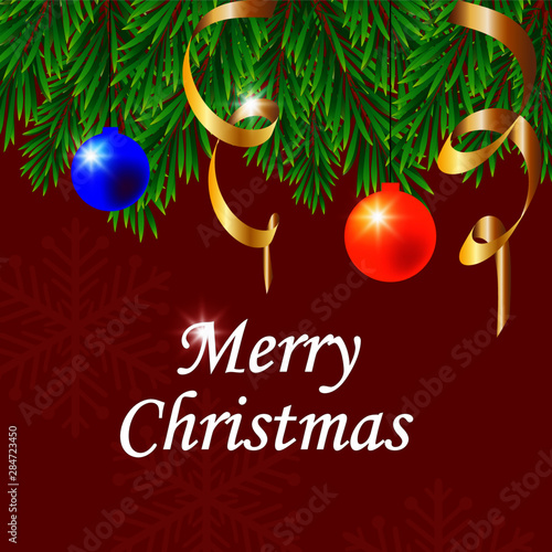 Christmas card with greetings