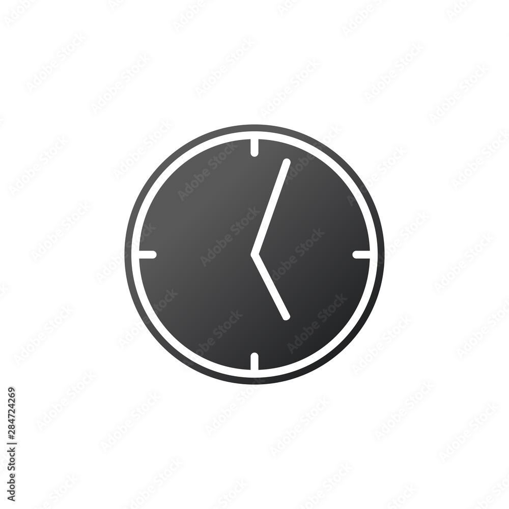 Clock, linear icon. Vector illustration isolated on white background. Clock, linear icon. Vector illustration isolated on white background.