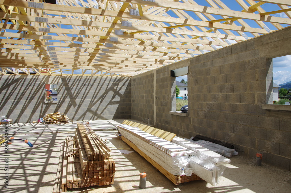 Obraz premium constrution en ossature bois