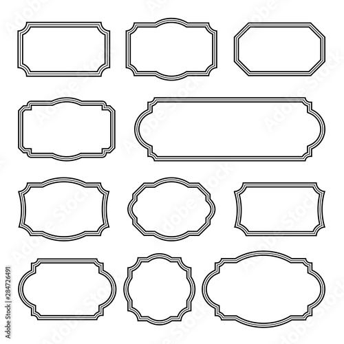 Vintage Frames Set - Vintage frames vector clipart bundle