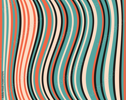 Seamless wavy lines simple pattern, abstract geometric background 